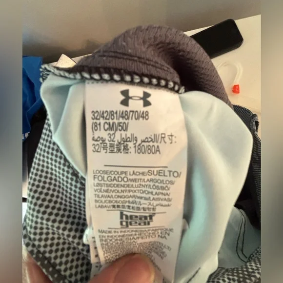 NWOT Under Armour Heat Gear Men’s Shorts - 32 inch waist. Grey Camo Cargo - Picture 7 of 8